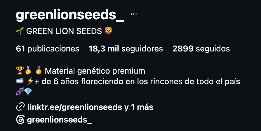 Perfil oficial de Green Lion Seeds
